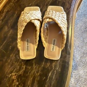 Steve Madden Tan Mules with Quilted Design
